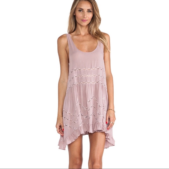 𝓯𝓹🩷 FREE PEOPLE PINK TRAPEZE POLKA DOT DRESS - Picture 6 of 6
